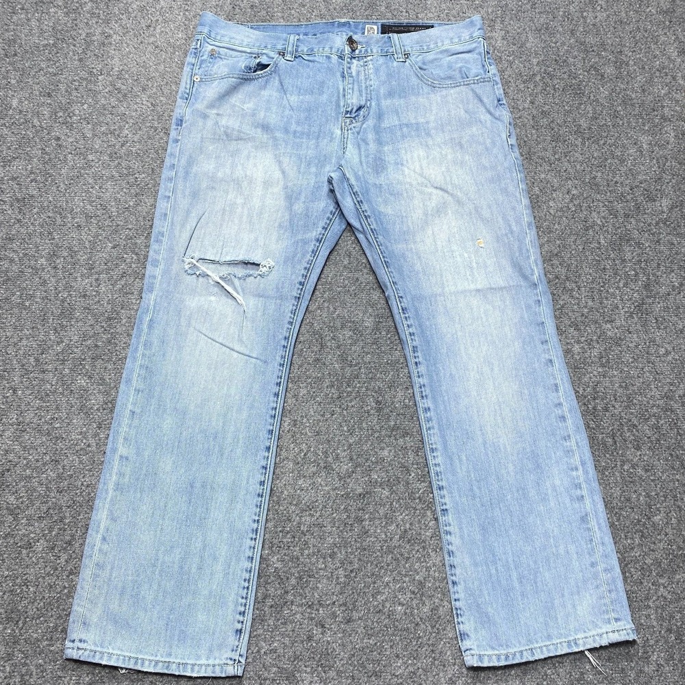 Marc Ecko Jeans‎ Men 36x30 Blue Cut Sew Straight Leg Light Wash Tag 36x30